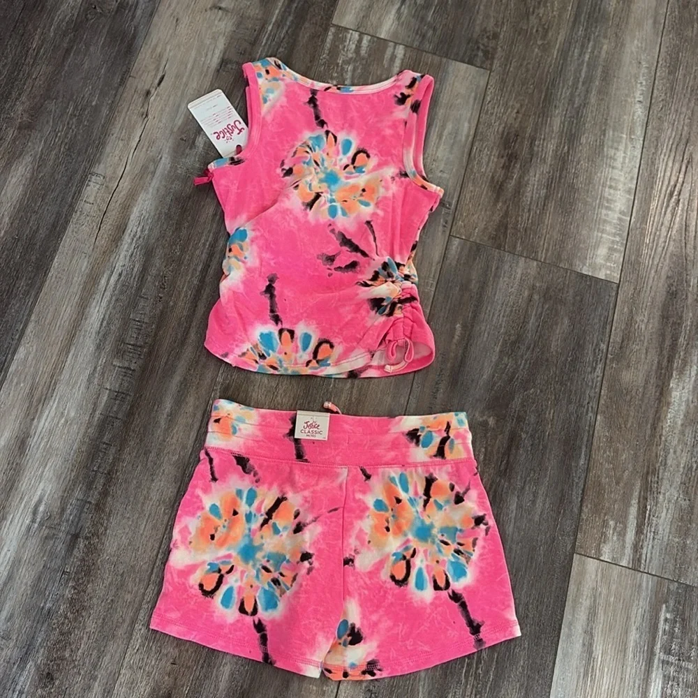 Justice Tie Dye Girls Shorts Set Size Medium 10 NEW